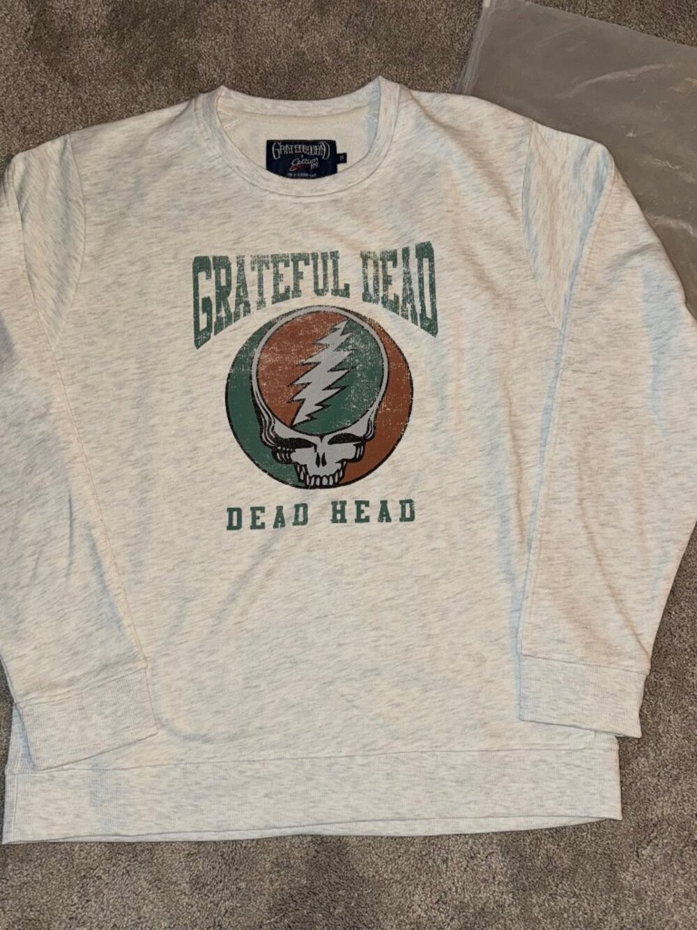 Section 119 Grateful Dead Midweight Terry Sweatshirt - Grey - XL